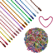200 Pcs Ball Beads Chain, Bulk Dog Tag Metal Chain, 4.72 Inch Ball Chain Necklac