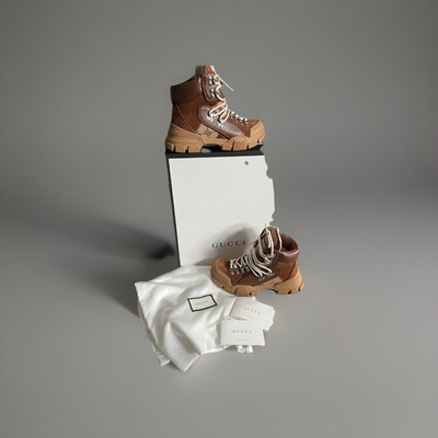 Gucci FlashTrek 36 Brazowe Sneakersy 