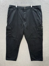 Wrangler Pants Mens 42x30 Black Legacy Cargo Twill Workwear Baggy Grunge Skater