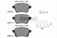 Bremsbelagsatz Scheibenbremse Pagid T2494N FüR Opel Corsa X15 Adam M13 Cdti LPG