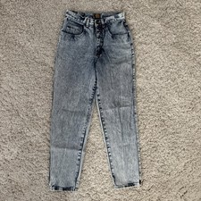 Vintage 80s Calvin Klein Women's 9/10 25x28 Acid Wash Tapered Leg Mom Jeans