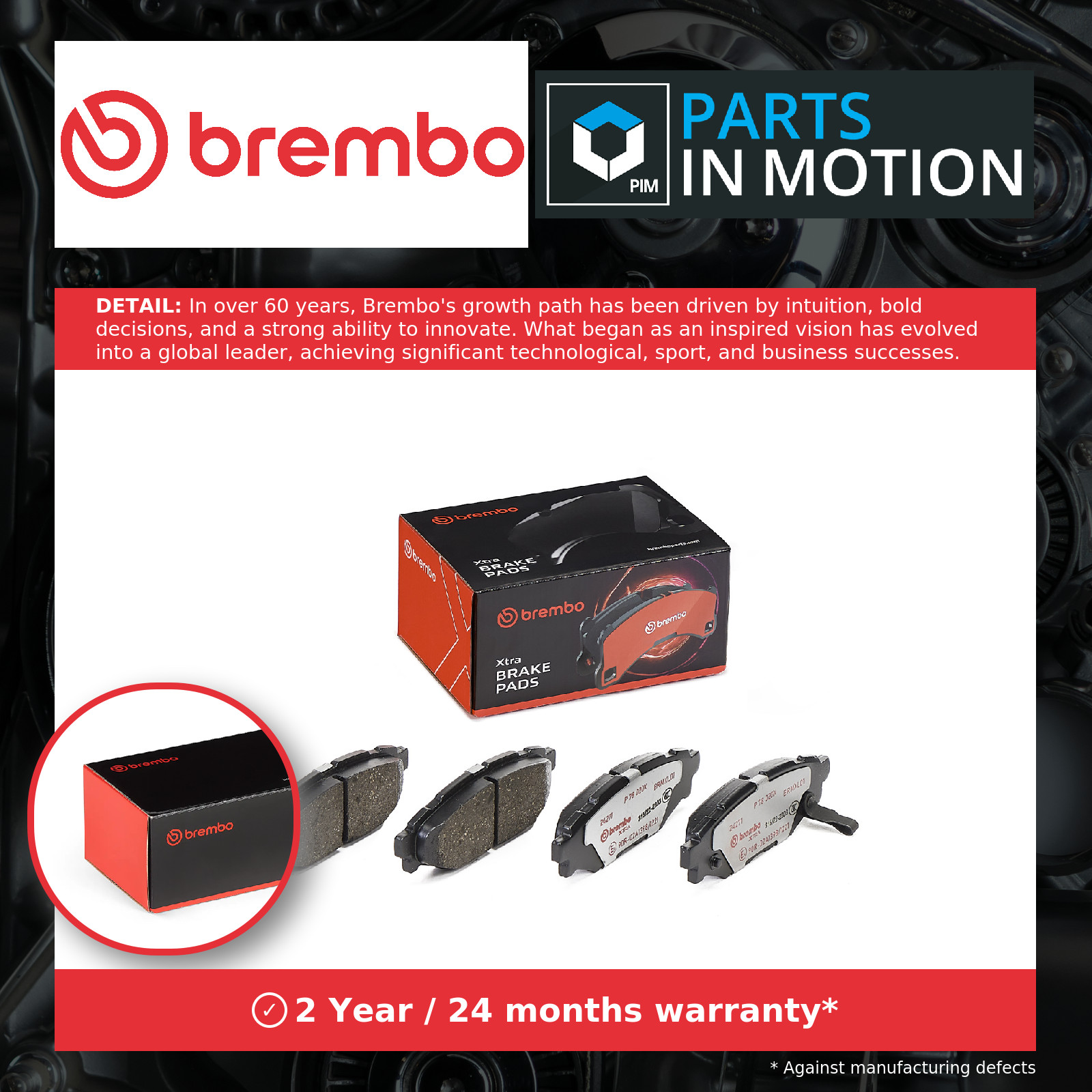 Brake Pads Set fits SUBARU IMPREZA GHE, GR 2.5 Rear 2007 on Brembo 26696AG010 - Image 17