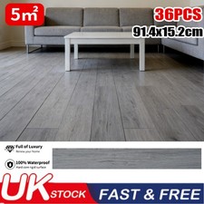 36pcs 5m² Floor stickers Tiles Self Adhesive Flooring Plank for living room UK