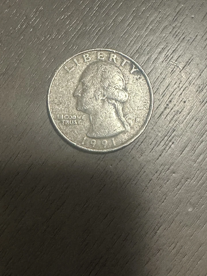 Moeda de 25 centavos 1901 P Washington batida em prancha 5c erro perfeito - Imagem 3 de 4
