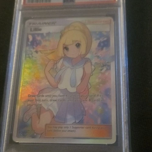 Pokémon Lillie Sun & Moon Ultra Prism 151/156 Full Art Holo PSA 8