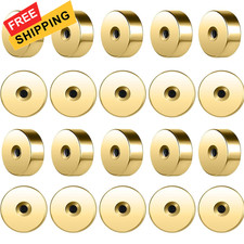 Stainless Steel Earring Backs, 2mm Flat Screw on Backs Gold