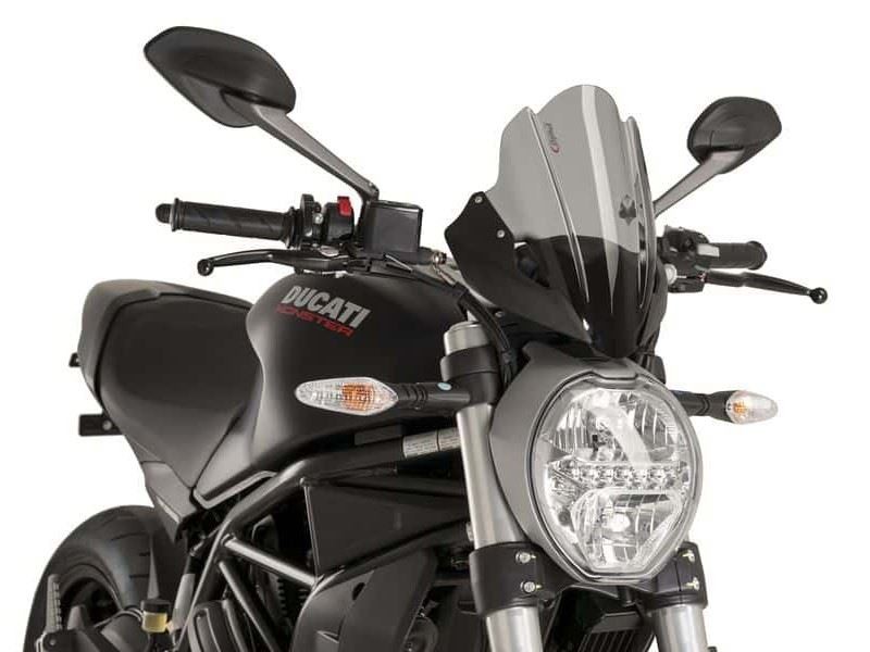 Puig Light Smoke New Generation Touring Screen Ducati Monster 821 Dark 2014-2016