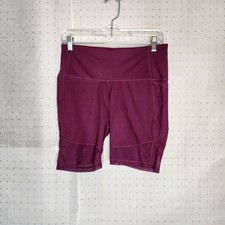 All In Motion Bike Shorts Womens Large Purple High Rise Flex Biker
