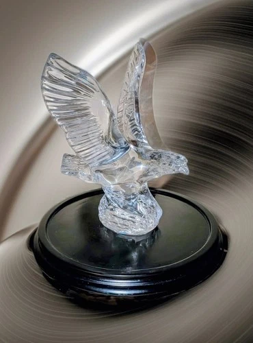 VINTAGE WATERFORD 7" EAGLE ~ FRED CURTIS DESIGN - ORIGINAL BOX & PAPERS-IRELAND