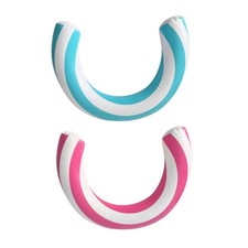 2Pcs Swimming Pool Floats PVC Lightweight Soft Comfort Stripe Pattern Semi