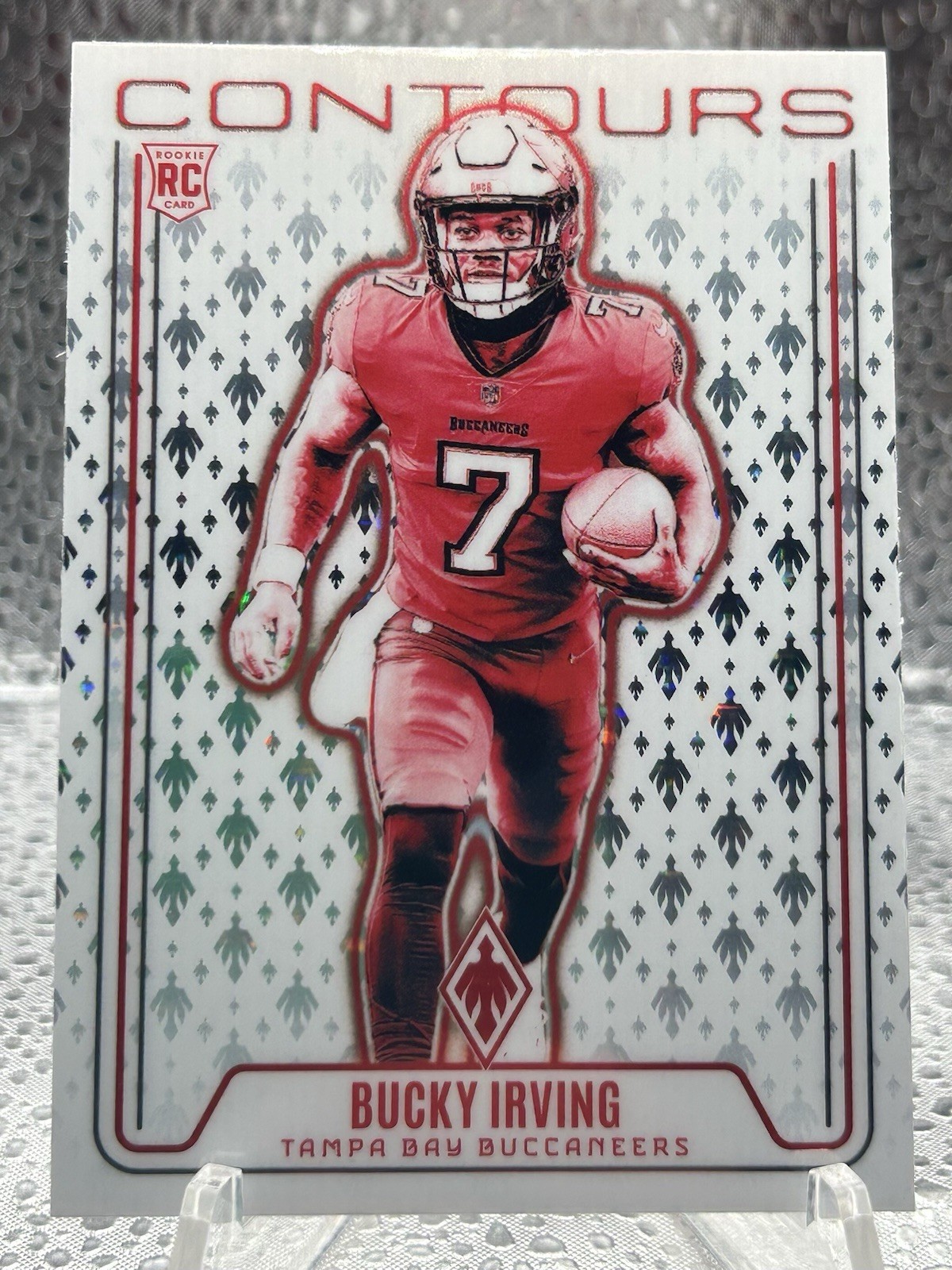 2024 Panini Phoenix Contours Bucky Irving #CON-BIG White Shimmer (RC)