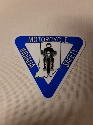 Indiana Motorrad Sicherheit blau Aufkleber - Bild 1 von 3