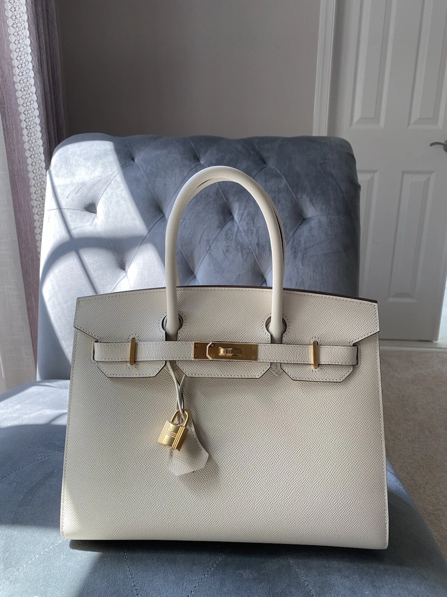 Hermes Birkin Sellier Bag Nata Epsom with Gold Hardware 30