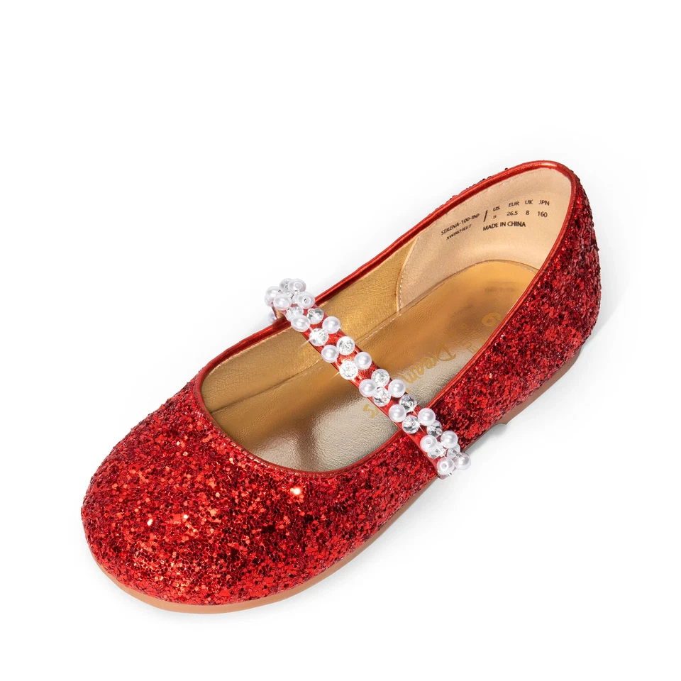 Zapatos planos Mary Jane para niñas Zapatos de princesa Zapatos de vestir de boda Foto 4 de 4