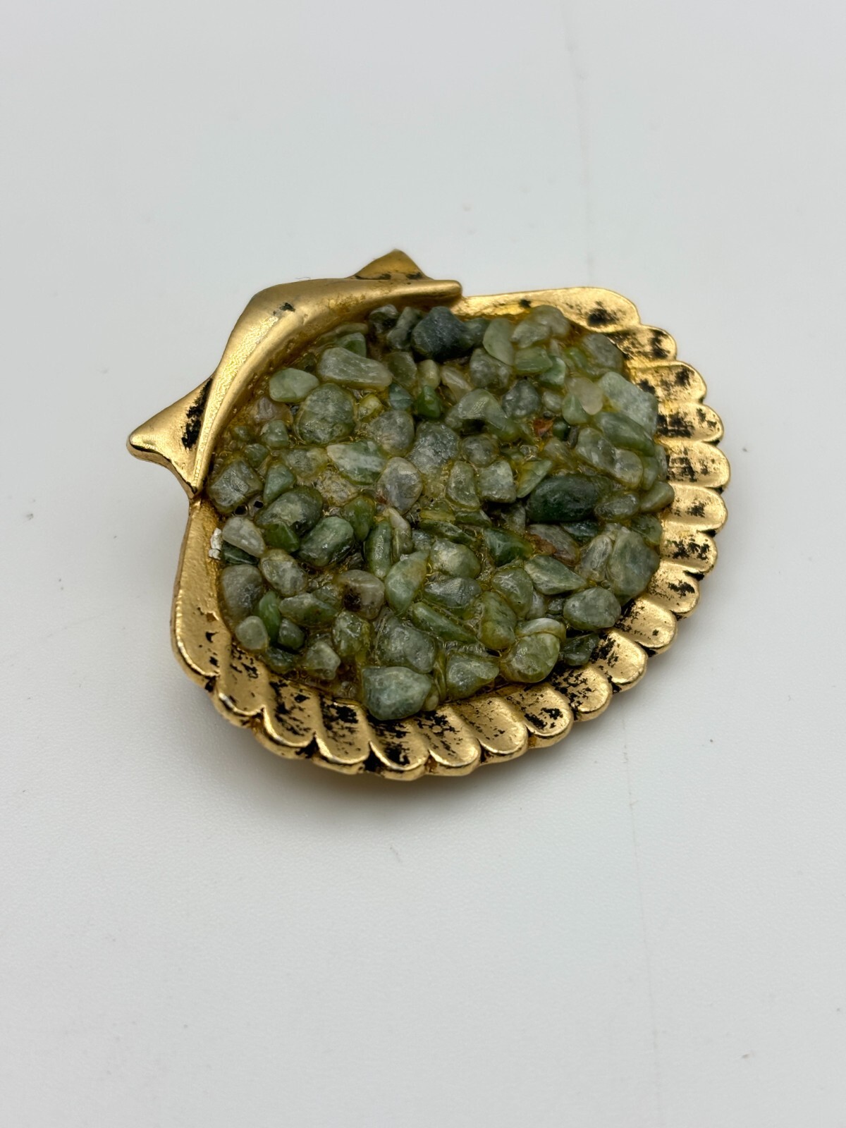 Boutons De Manchette Et épingle De Cravate Vintage - Finition Or Maille, Avec Jade Véritable - Occasion