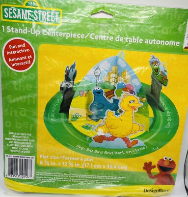 NEW Designware Sesame Street Stand-Up Centerpiece Big Bird Grover Cookie Monster