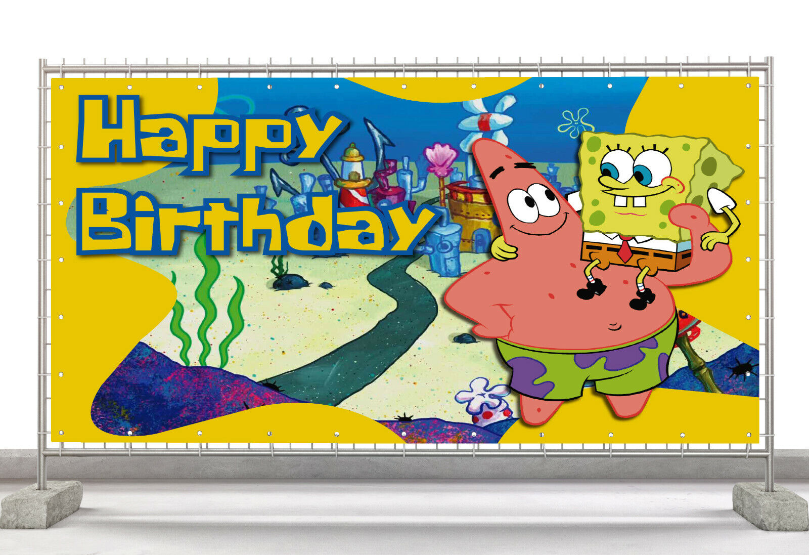 spongebob birthday banner