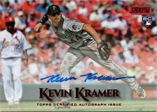 2019 Topps Stadium Club KEVIN KRAMER RED FOIL AUTO 42/50 PIRATES RC SCA-KK