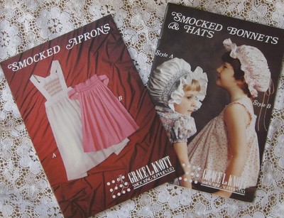 Grace Knott Heirloom Smocking Pattern Booklets Aprons Bonnets