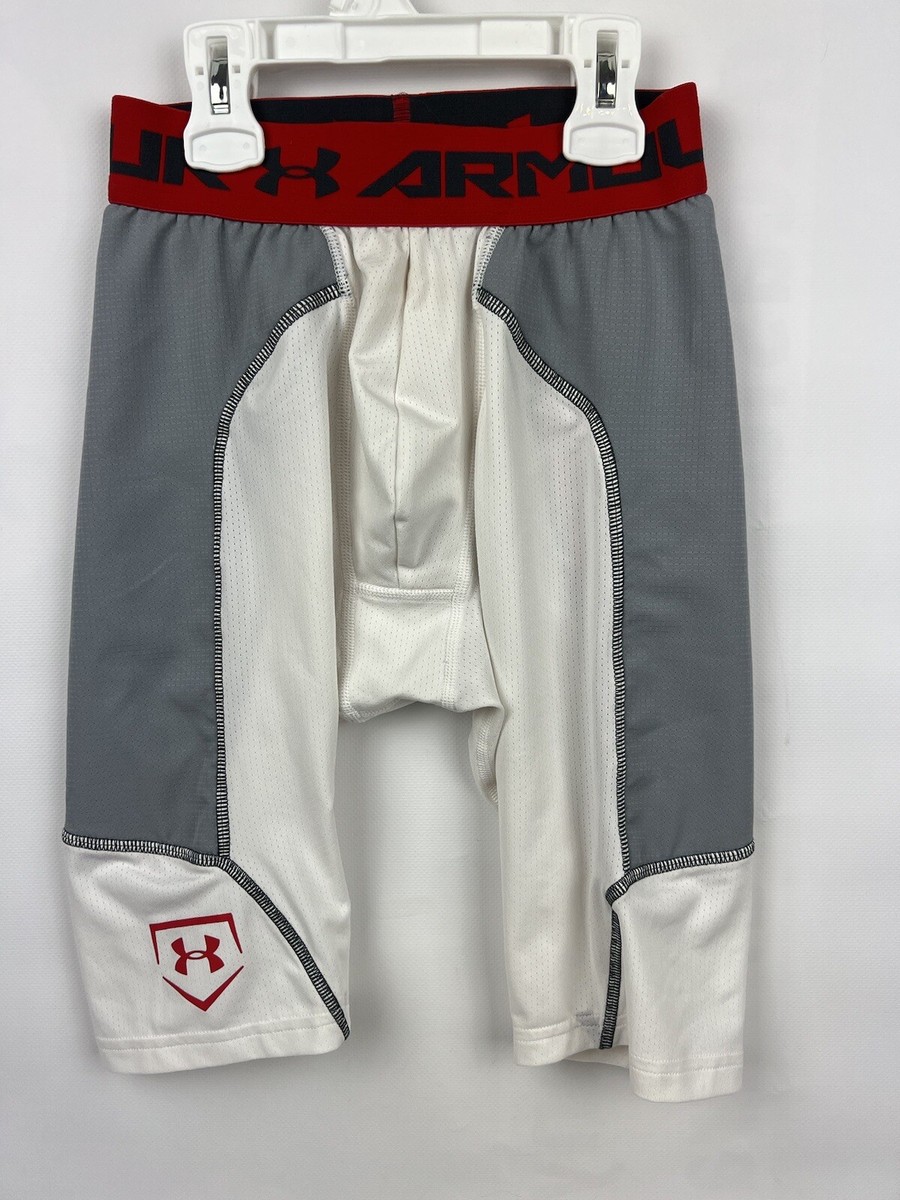 Under Armour Boys Baseball Compression Slider Shorts Cup Holder Sz S/P