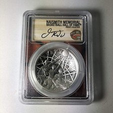 Jason Kidd Signed Silver Commemorative Coin Basketball Hall of Fame NAISMITH