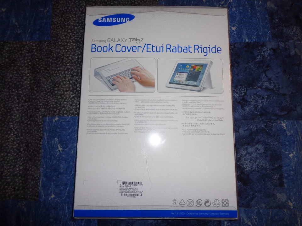 Genuine Samsung Galaxy Tablet 2 10.1 In Protective Premium Book Cover Case Black - Image 2 of 2