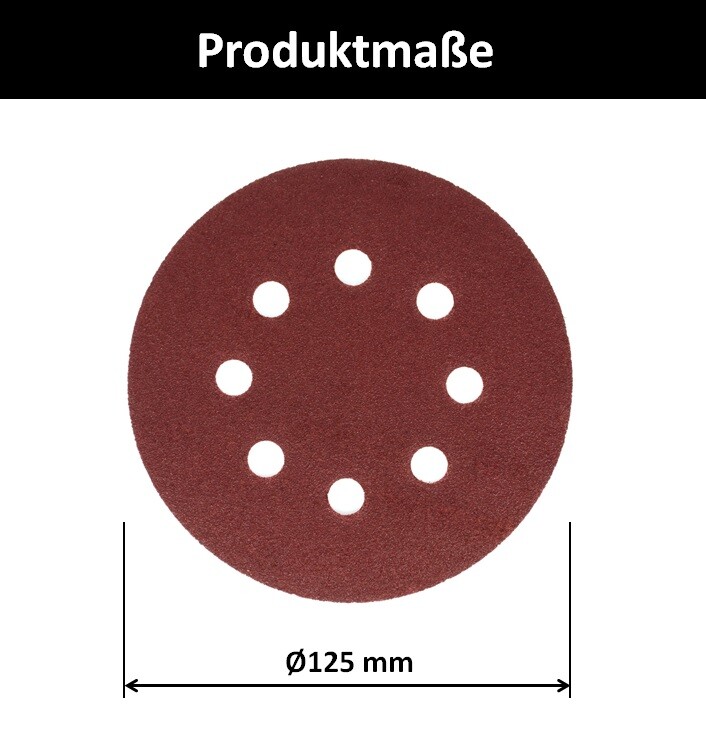 Schleifscheiben Für PARKSIDE PEXS 270 C3 – 25 Stück, Klett, 125 Mm, Für Holz, Metall & Mehr