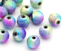 100 Acrylperlen 8Mm Rund Kunststoffperlen Perlen Acryl Schmuckperlen Diy Spacer