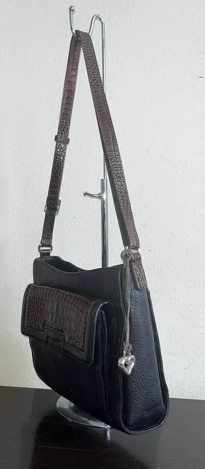 BRIGHTON Bolsa de Mão Vintage Organizadora de Carteira Bolsa de Ombro Hobo Excelente Estado Usado - Imagem 4 de 4