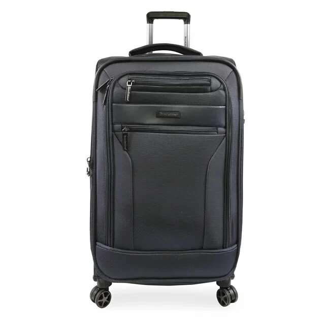 Brookstone Navy Blue Nylon Harbor 29” Softside Spinner Luggage B1118 - Image 3 of 4