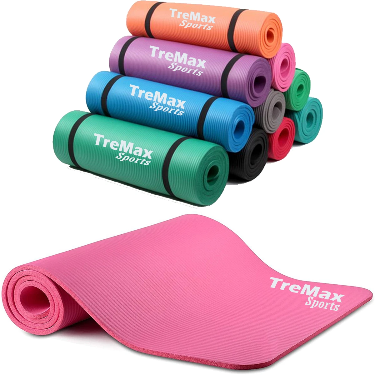 TAPPETINO YOGA NBR ANTISCIVOLO 15MM GRANDE ESERCIZIO FITNESS CASA  ALLENAMENTO P