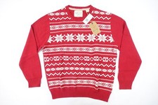 ORIGINAL WEATHERPROOF VINTAGE RED XL SNOW FLAKE PRINT THE HOLIDAY SWEATER MENS