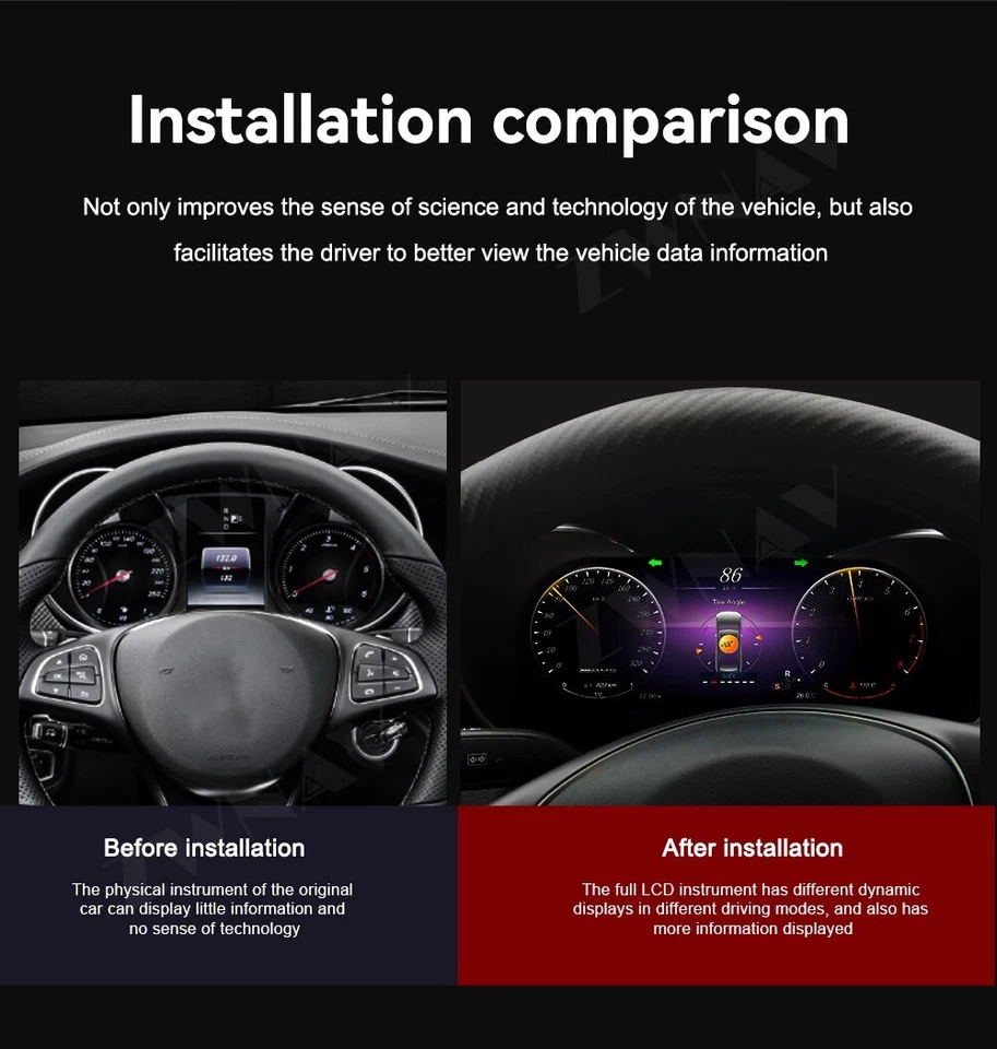 Cuadro digital LCD tablero de instrumentos de coche para Mercedes Benz GLS 2016-2019 Foto 4 de 4