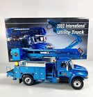First Gear #19-2828 2002 International Blue Utility Truck 1/34 Scale Diecast