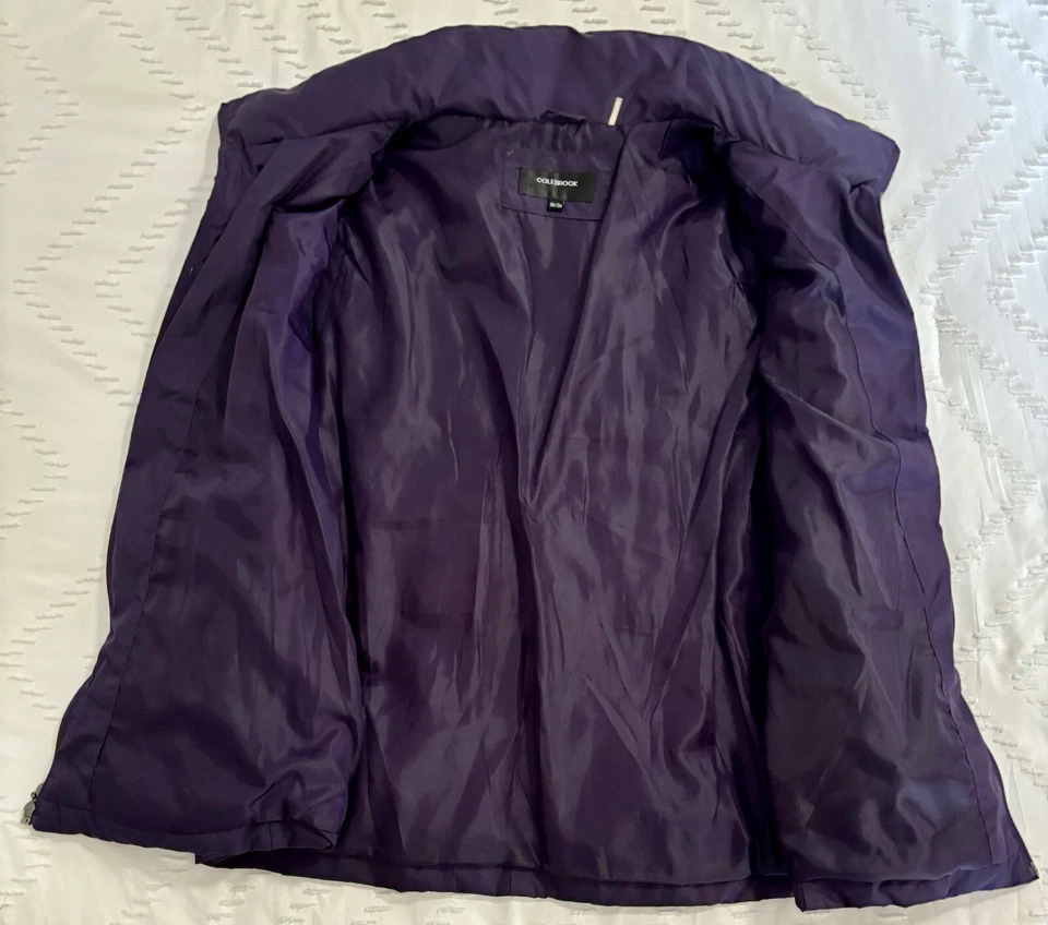 COLEBROOK Púrpura Talla 18/20 Mujer Plumón Pluma Aislado Chaleco Chaqueta Foto 3 de 4