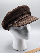 Vintage Brown Corduroy Fliddler Cap Hat