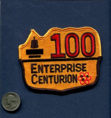 Original CVN-65 USS ENTERPRISE 100 TRAPS Centurion US NAVY Ship Squadron Patch