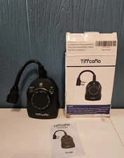 Tiffcofio Outdoor Timer Outlet Dusk to Dawn Sensor Timer Outdoor LightTimer Bb10