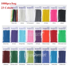 1000 piezas Las ligaduras de ortodoncia dental atan bandas de goma elásticas