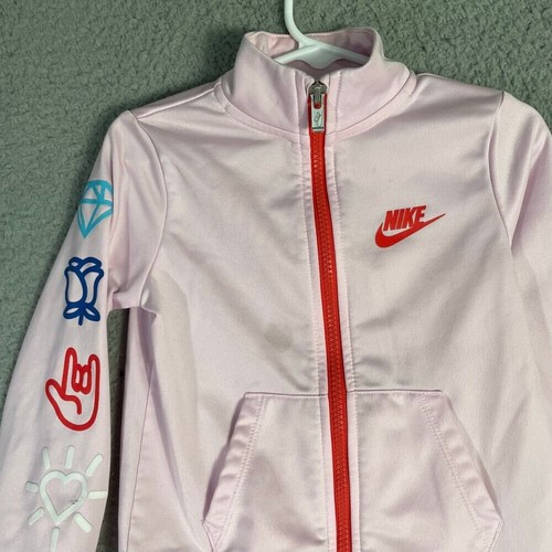 Nike Toddler Jacket Bundle Pink Graphic 4T & Black Logo Zip Track 3T Unisex - Picture 11 of 11