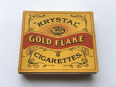 gold flake cigarette old packet SCARCE VINTAGE “KRYSTAL” GOLD FLAKE 20 SIZE CIGARETTE PACKET