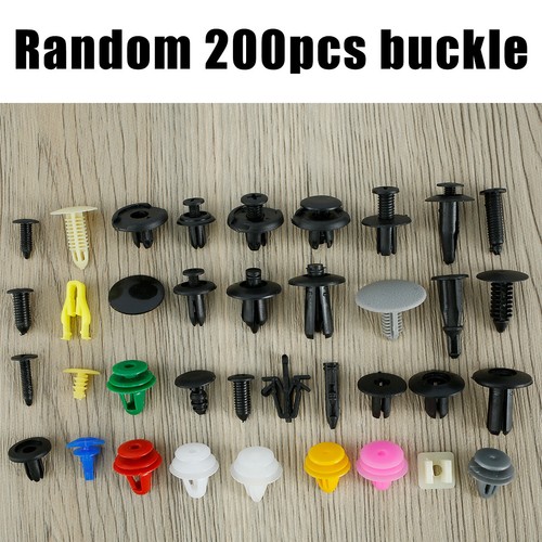 200Pcs Mixed Color Universal Car Bumper Clips Plastic Car Retainer NXX - Picture 2 of 10