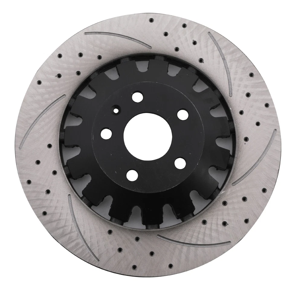 DISCOS DE FRENO DELANTEROS PERFORADOS 370MM RANURADOS PARA AUDI RS3 8P SPORTBACK 11-13 - Imagen 4 de 4