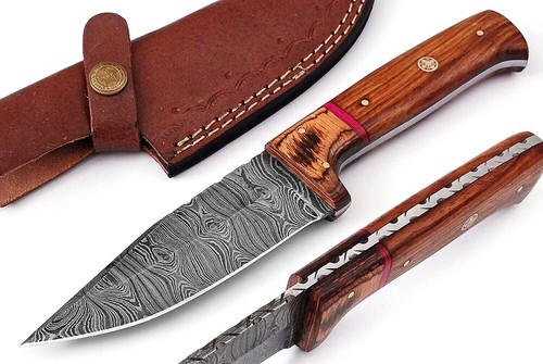 Damascus Knives Custom Handmade Damascus Hunting Knife Ideal Men Gift Item - Picture 7 of 8