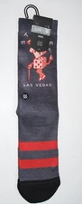 Stance Men's L 9-13 Vegas Crew Socks Charcoal Las Vegas Dancing Dice NWT