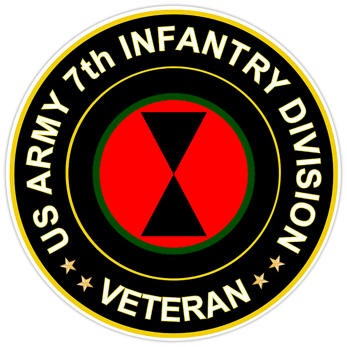 US Army 6th Infantry Division Veteran Bumper Sticker Military Vinyl Decal 5"
