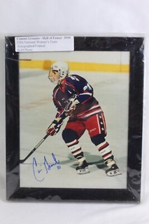✨Cammi Granato✨ Signed 8x10 Framed Photograph USA National Women's Team 🔥HoF