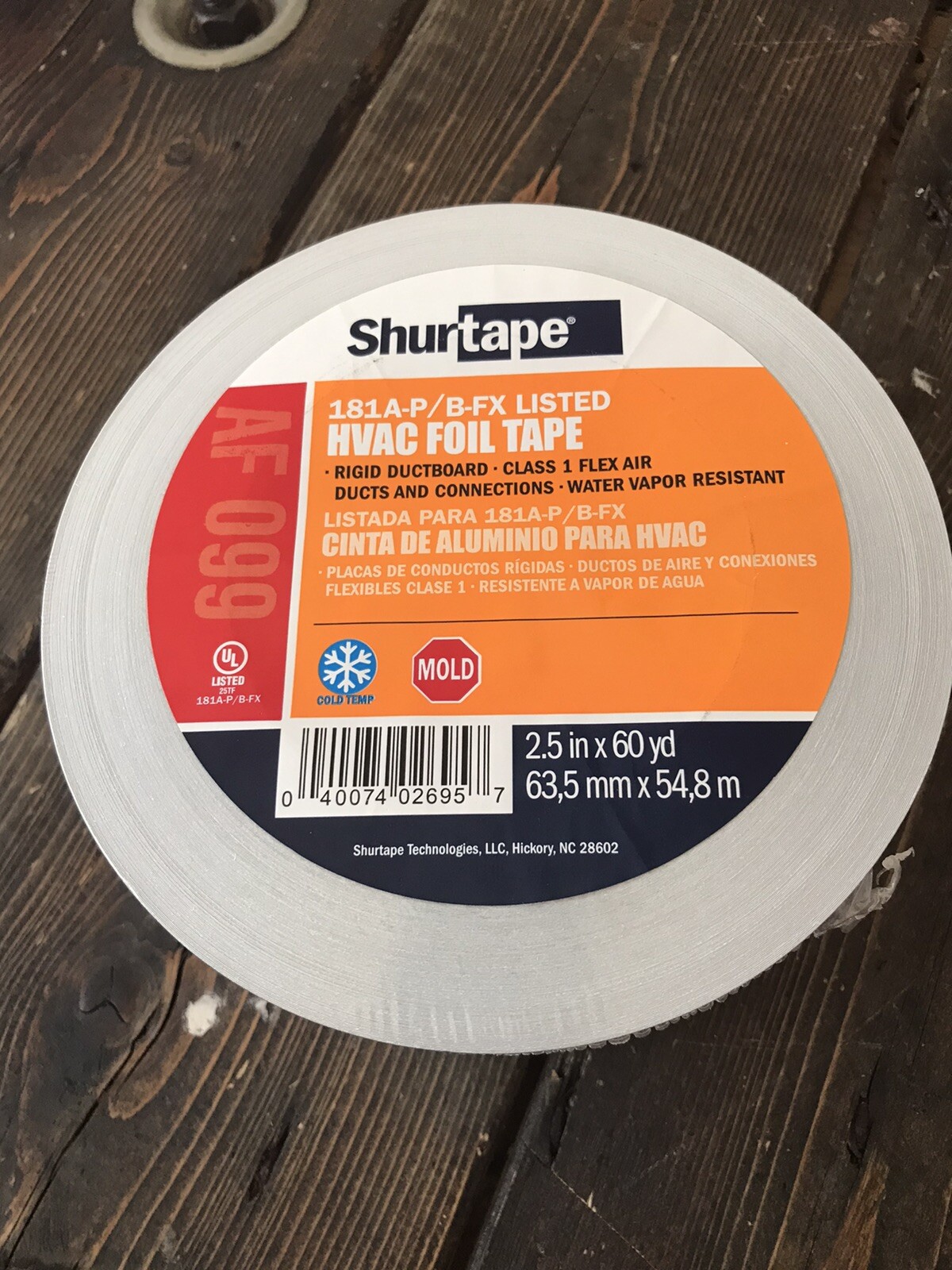 3 Rolls Shurtape Hvac Foil Tape 2.5" x 60 Yd 181A UL rated New Sealed