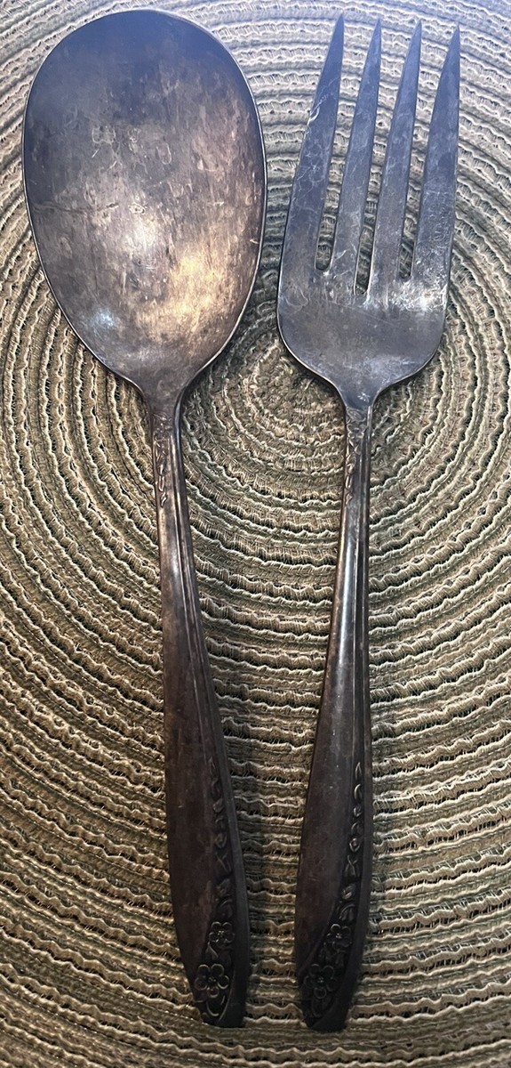 WM Rogers Mfg Co Silver AA Plate Original I.S. Fork & Spoon
