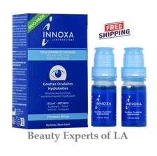 2 PACK  Innoxa Moisturising Blue Eye Drops Red and Tired Eyes 10ml Exp 09/2026